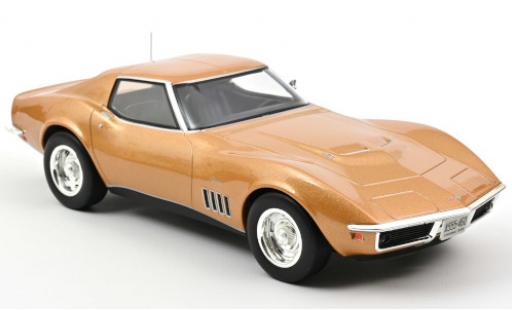 Coche miniatura Chevrolet Corvette 1/18 Norev (C3) Coupe gold 1969 Chevrolet Corvette 1/18 Norev (C3) Coupe gold 1969 coche miniatura