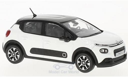 Coche miniatura Citroen C3 1/43 Norev blanco/negro 2016 Citroen C3 1/43 Norev blanco/negro 2016 coche miniatura
