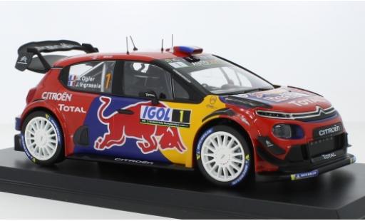 Citroen C3 1/18 Norev WRC No.1 Red Bull / Total WRC Tour de Corse 2019 S.Ogier/J.Ingrassia coche miniatura