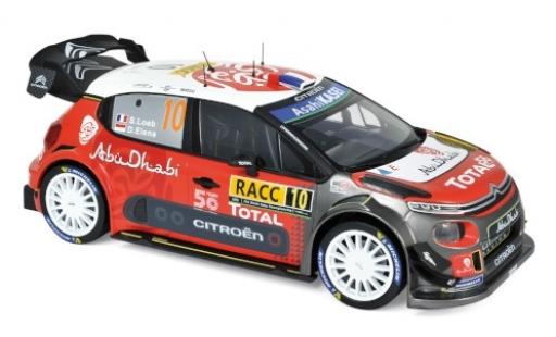 Citroen C3 1/18 Norev WRC No.10 Total Rallye WM Rallye Catalunya 2018 S.Loeb/D.Elena coche miniatura