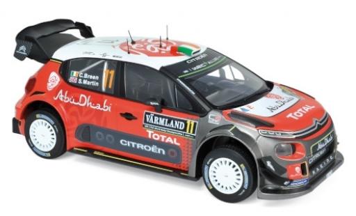 Citroen C3 1/18 Norev WRC No.11 Rallye WM Rallye Schweden 2018 C.Breen/S.Martin coche miniatura