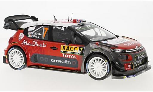 Citroen C3 1/18 Norev WRC No.7 Rallye WM Rallye Spanien 2017 K.Meeke/P.Nagle coche miniatura