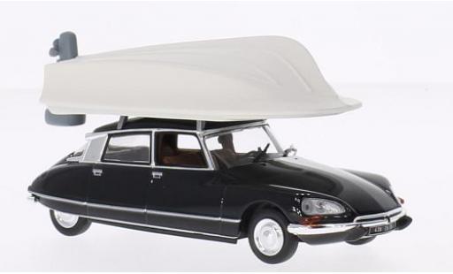 Citroen DS 1/43 Norev 21 Pallas negro 1972 avec bateau sur Rack de toit coche miniatura