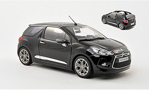 Coche miniatura DS Automobiles DS3 1/18 Norev Citroen Cabrio negro 2013 Verdeck in 3 Positionen darstellbar DS Automobiles DS3 1/18 Norev Citroen Cabrio negro 2013 Verdeck in 3 Positionen darstellbar coche miniatura