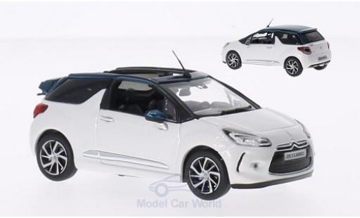 Coche miniatura DS Automobiles DS3 1/43 Norev Citroen Cabrio blanco/metalico verde 2015 Dachteile liegen ein DS Automobiles DS3 1/43 Norev Citroen Cabrio blanco/metalico verde 2015 Dachteile liegen ein coche miniatura