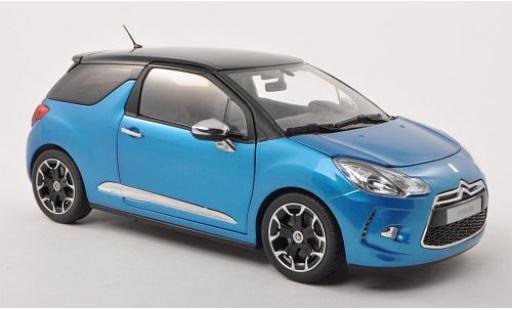 Coche miniatura DS Automobiles DS3 1/18 Norev Citroen metalico azul/metalico negro 2011 DS Automobiles DS3 1/18 Norev Citroen metalico azul/metalico negro 2011 coche miniatura
