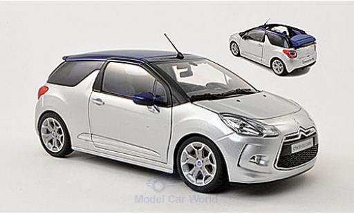 DS Automobiles DS3 1/18 Norev Citroen gris 2013 Verdeck in 3 Positionen darstellbar coche miniatura