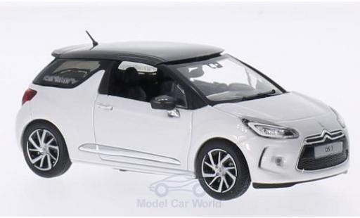 Coche miniatura DS Automobiles DS3 1/43 Norev Citroen blanco/metalico gris 2014 DS Automobiles DS3 1/43 Norev Citroen blanco/metalico gris 2014 coche miniatura