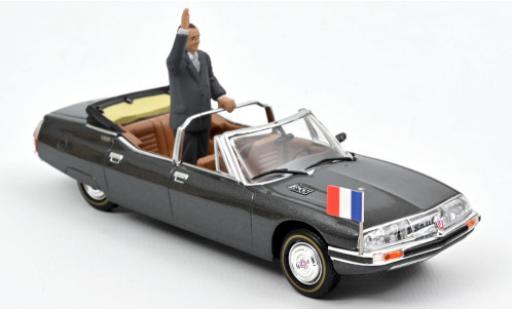 Citroen SM 1/43 Norev Presidentielle metalico gris 1995 avec Figur: Jacques Chirac coche miniatura