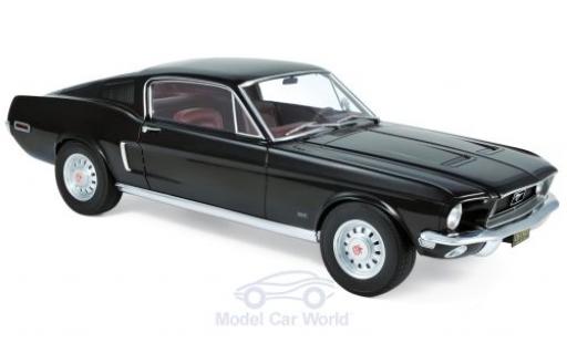 Ford Mustang 1/12 Norev Fastback negro 1968 coche miniatura