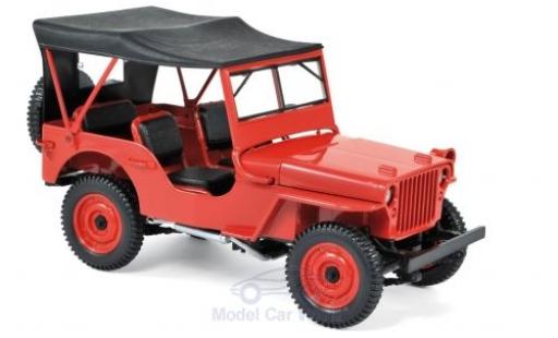 Jeep Willys 1/18 Norev rojo 1942 coche miniatura