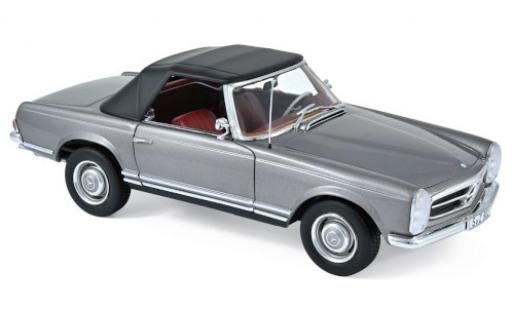 Coche miniatura Mercedes 230 1/18 Norev SL (W113) metalico anthrazit 1963 SoftTop couché ein Mercedes 230 1/18 Norev SL (W113) metalico anthrazit 1963 SoftTop couché ein coche miniatura