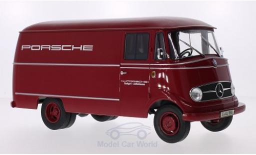 Mercedes L319 1/18 Norev Porsche Renndienst 1955 T&uuml;ren und Hauben geschlossen coche miniatura