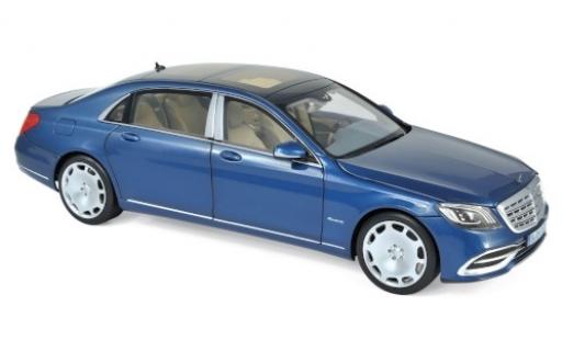 Coche miniatura Mercedes Classe S 1/18 Norev Maybach S650 metalico azul 2018 Mercedes Classe S 1/18 Norev Maybach S650 metalico azul 2018 coche miniatura