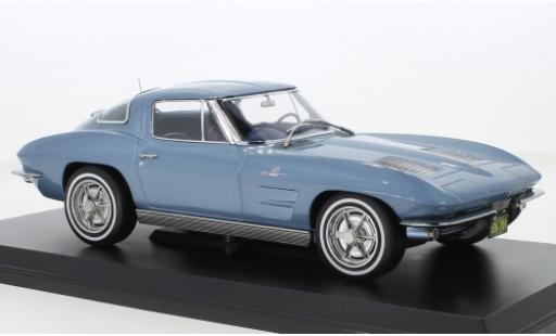 Chevrolet Corvette 1/18 Norev Sting Ray (C2) metallise azul 1963 coche miniatura
