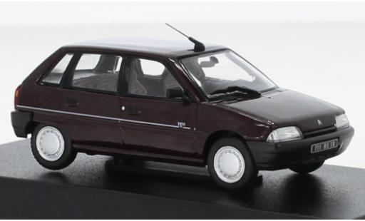 Coche miniatura Citroen AX 1/43 Norev TEN metallise rojo 1992 Citroen AX 1/43 Norev TEN metallise rojo 1992 coche miniatura