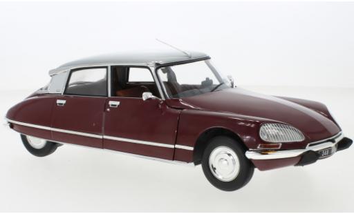Citroen DS 1/18 Norev 23 Pallas rouge foncé/metallise gris 1972 coche miniatura