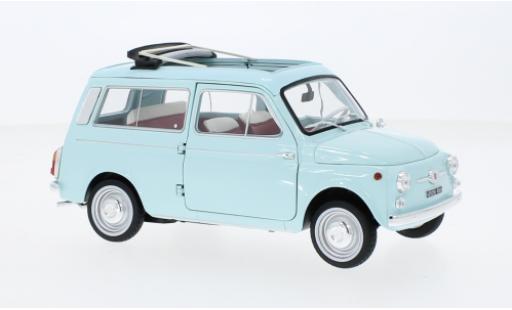 Coche miniatura Fiat 500 1/18 Norev Giardiniera azul clair 1964 Fiat 500 1/18 Norev Giardiniera azul clair 1964 coche miniatura