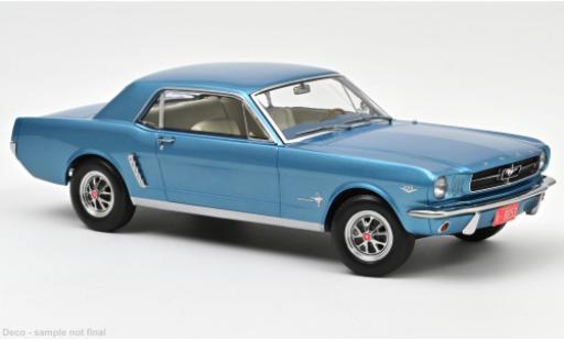 Coche miniatura Ford Mustang 1/18 Norev Hardtop Coupe metallise turquesa 1965 Ford Mustang 1/18 Norev Hardtop Coupe metallise turquesa 1965 coche miniatura