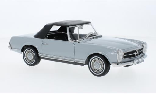 Mercedes CLA 1/18 Norev 230 SL (W113) gris clair 1963 coche miniatura