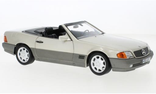 Coche miniatura Mercedes 500 1/18 Norev SL (R129) metallise beige 1989 Mercedes 500 1/18 Norev SL (R129) metallise beige 1989 coche miniatura