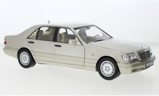 Mercedes Classe S 1/18 Norev S 600 (W140) metallise beige clair 1997 coche miniatura