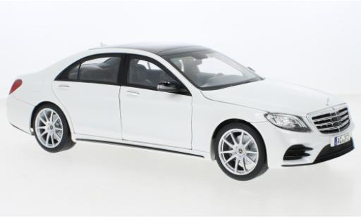 Mercedes Classe S 1/18 Norev AMG-Line metallise blanco 2018 coche miniatura