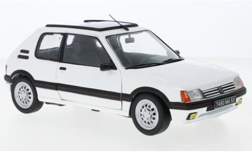 Peugeot 205 1/18 Norev GTI 1.6 blanche 1988 coche miniatura