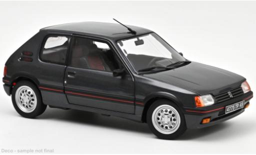 Peugeot 205 1/18 Norev GTI 1.6 metallise gris 1988 coche miniatura