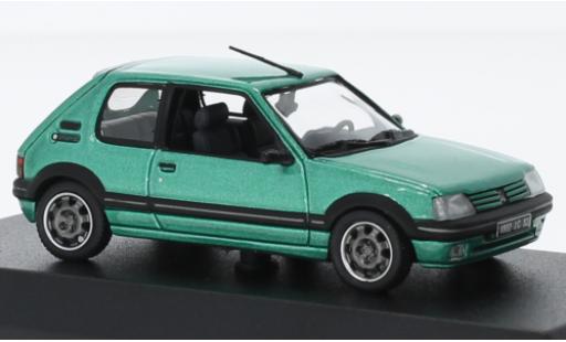 Peugeot 205 1/43 Norev GTI Griffe metallise verde 1990 coche miniatura