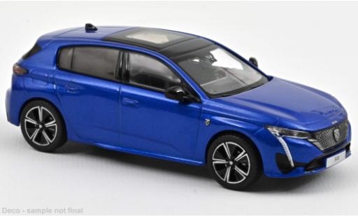 Peugeot 308 1/43 Norev GT metallise azul 2021 coche miniatura