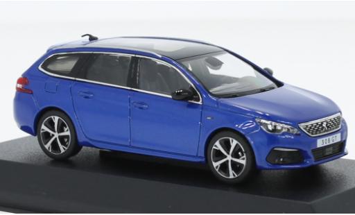 Peugeot 308 1/43 Norev SW GT metallise azul 2020 coche miniatura