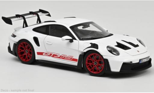 Coche miniatura Porsche 992 GT3 R 1/18 Norev 911  S blanche/rouge 2020 Porsche 992 GT3 R 1/18 Norev 911  S blanche/rouge 2020 coche miniatura