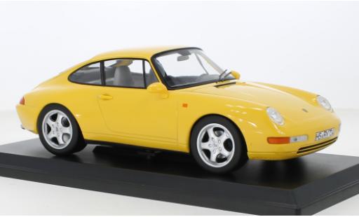 Porsche 993 1/18 Norev 911  Carrera amarillo 1994 coche miniatura