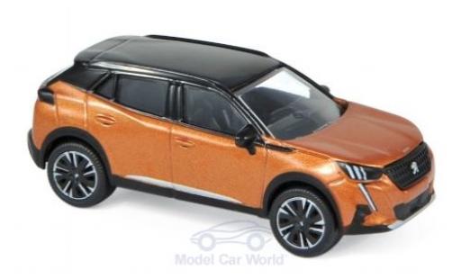 Peugeot 2008 1/64 Norev metalico naranja/negro 2020 coche miniatura