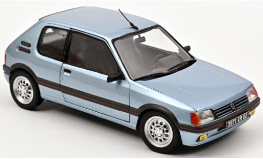 Peugeot 205 1/18 Norev Gti 1.6 azul 1988 coche miniatura