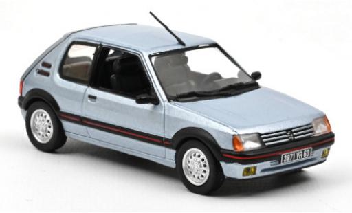 Peugeot 205 1/43 Norev GTI 1.6 metalico azul 1988 coche miniatura