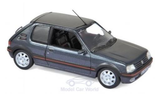 Peugeot 205 1/43 Norev GTi 1.9 metalico gris 1992 coche miniatura
