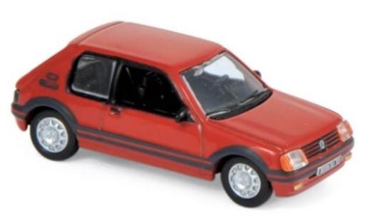 Coche miniatura Peugeot 205 1/87 Norev GTI 1.9 rojo 1987 Peugeot 205 1/87 Norev GTI 1.9 rojo 1987 coche miniatura