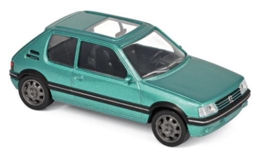 Peugeot 205 1/43 Norev GTi metalico verde 1992 Jetcar coche miniatura