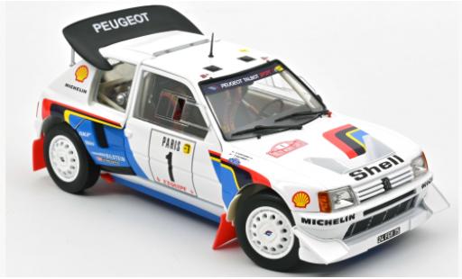 Peugeot 205 1/18 Norev T16 No.1 S Rally Monte Carlo 1986 T.Salonen/S.Harjanne coche miniatura