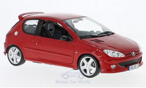 Peugeot 206 RC 1/18 Norev RC rojo 2003 coche miniatura