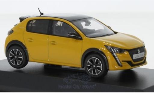 Peugeot 208 1/43 Norev GT amarillo/negro 2019 coche miniatura