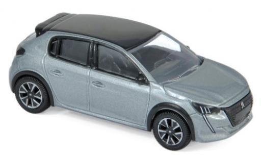 Peugeot 208 1/64 Norev metalico gris/negro 2019 coche miniatura