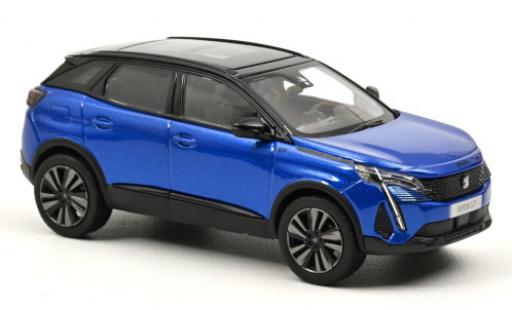 Peugeot 3008 1/43 Norev GT Black Pack metalico azul 2021 coche miniatura