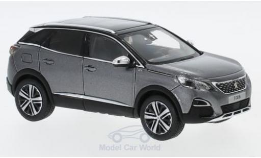 Peugeot 3008 1/43 Norev GT metalico gris 2016 coche miniatura