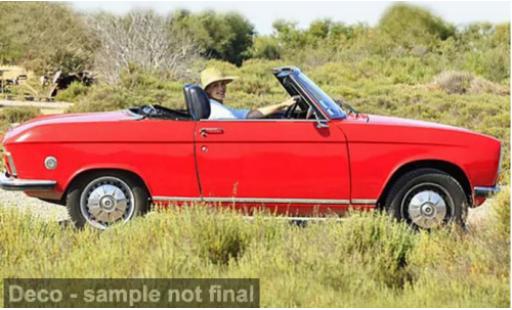 Peugeot 304 1/18 Norev Cabriolet rojo 1972 1:18 coche miniatura