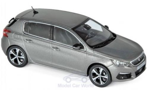 Peugeot 308 1/43 Norev GT metalico gris 2017 coche miniatura