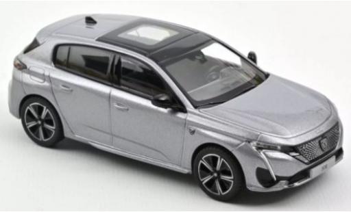 Peugeot 308 1/43 Norev GT metalico gris 2021 coche miniatura