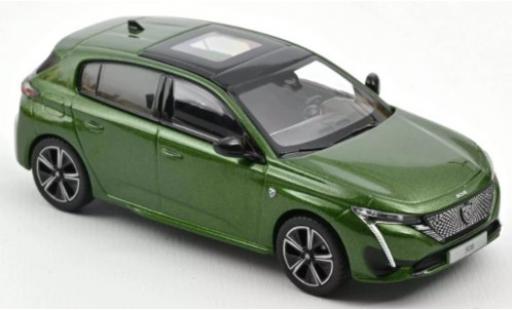Peugeot 308 1/43 Norev GT metalico verde 2021 coche miniatura